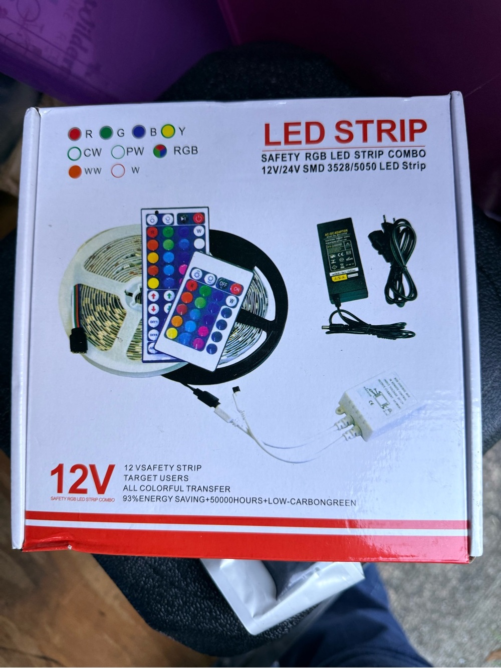 LED Strip RGB Light Kit - 12V